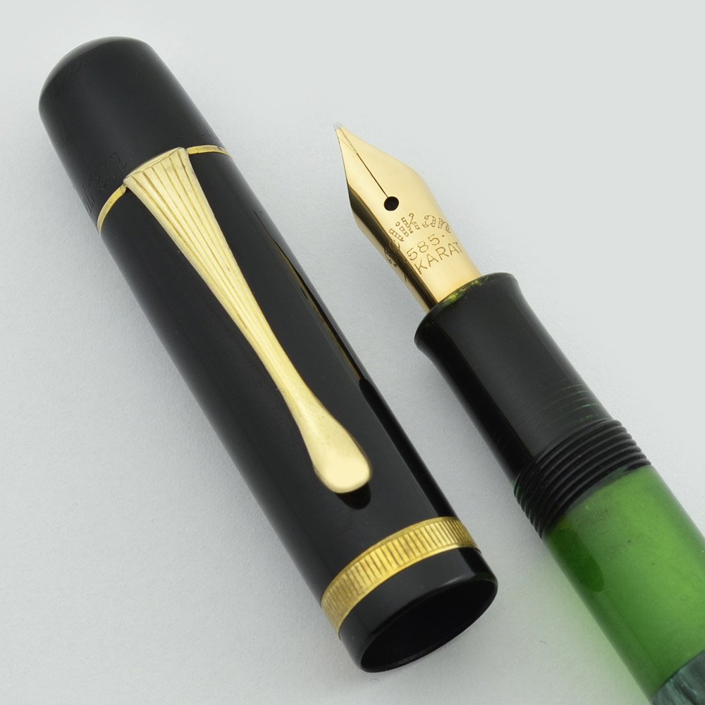 Pelikan 100N Fountain Pen - Fluted Cap Band and Clip, 14k DF Fine